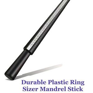 Durable Plastic Ring Sizer Mandrel Stick US/UK/EU Standard Finger Gauge
